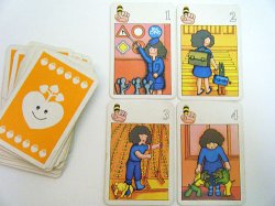 画像1: 【４枚組】旧東ドイツ時代のカード（人差し指＆パーマの女の子）