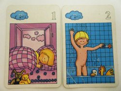 画像2: 【４枚組】旧東ドイツ時代のカード（雲＆金髪の男の子）