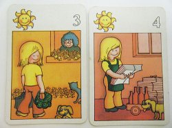 画像3: 【４枚組】旧東ドイツ時代のカード（おひさま＆金髪の女の子）