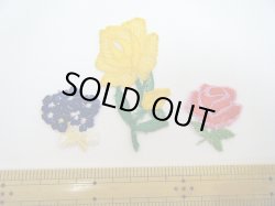 画像2: ヴィンテージ◆お花のアップリケset