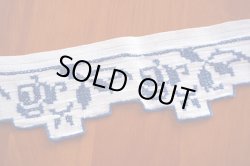 画像1: 【84ｃｍ】クロスステッチ刺繍のアンティーク・ガロン