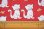 画像2: 70's◆意地悪っぽい猫と花のピローケース（赤） (2)