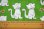 画像2: 70's◆意地悪っぽい猫と花のピローケース（緑） (2)