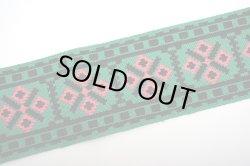 画像1: 【97ｃｍ】ピンク×黒×グリーンの幾何学模様チロル
