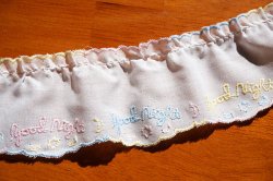 画像1: 【100cm】月と星と、good nightのギャザーレース