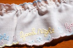 画像2: 【100cm】月と星と、good nightのギャザーレース