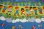 画像3: 70's★子供たちとアヒルの群れ（ブルー系）はぎれ (3)