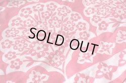 画像1: 【特価】ピンク×白の、切り絵風お花柄ファブリック