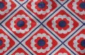 【未使用品】70's◆お花が整列したファブリック（赤）