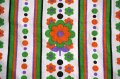 70's★大小カラフルなお花とドットのファブリック