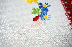 画像4: 【２枚組】お花の刺繍のテーブルリネン