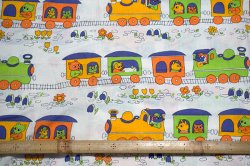 画像4: Richard Scarry？の可愛い動物柄ファブリック（はぎれ）