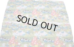 画像6: ドイツヴィンテージ★スマーフの森のファブリック（はぎれ大）