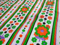 画像3: 70's★大小カラフルなお花とドットのファブリック