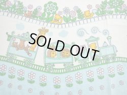 画像1: アニマル★ワンダーランド（水色）◎美品はぎれ