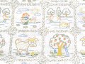 70年代ドイツ◆子供の手描き風ファブリック