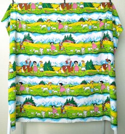 画像6: ドイツ70年代★アルプスの少女ハイジ生地B大きめはぎれ