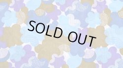 画像1: 70's●ふわふわ花雲と刺し子風ファブリック