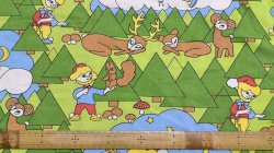 画像2: 70's◆夜空の森のザントマン（ファブリック）はぎれ