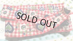 画像1: 【82cm】ギンガムチェックに花とハートのチロル