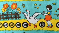 画像2: 【未使用品】ほのぼの数字とイラストのファブリック