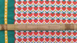 画像2: 70's★赤いハートと黄色い星の花（はぎれ）