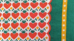 画像3: 70's★赤いハートと黄色い星の花（はぎれ）