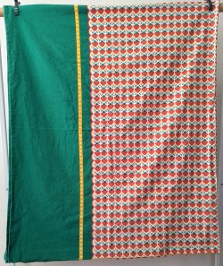 画像5: 70's★赤いハートと黄色い星の花（はぎれ）