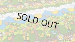 画像3: ドイツ70's◆農夫とカラフルな風景の生地（訳ありはぎれ）