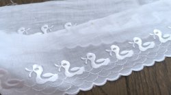 画像3: 【188cm】ドイツビンテージ◆並んだ鳥のレース