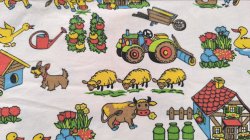 画像2: 70's★農家の動物や鳥たち（大きめはぎれ）