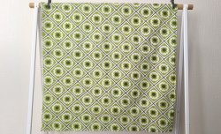 画像5: 【未使用品】70's◆お花が整列したファブリック（緑）はぎれ