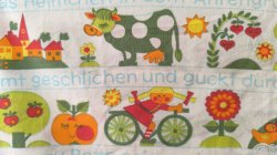 画像3: 【グラジエラ】ドイツ語歌詞入りイラストファブリック（白地）