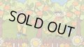 ドイツ70's◆農夫とカラフルな風景の生地（訳ありはぎれ）