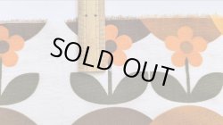 画像3: 北欧ビンテージ★大きな暖色系サークル＆花のファブリック