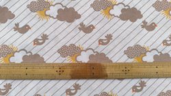 画像2: ドイツ70年代★ラヴリ〜な鳥＆雲（はぎれ）