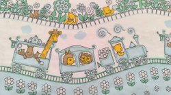 画像2: アニマル★ワンダーランド（水色）はぎれ