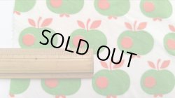 画像2: 70's★赤いほっぺの緑りんご（はぎれ）