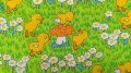 ドイツ★ひよこ×きのこ×花の可愛いファブリック