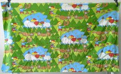 画像3: 70's◆夜空の森のザントマン（ファブリック）はぎれ