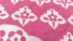画像3: 【特価】ピンク×白の、切り絵風お花柄ハギレ