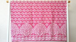 画像5: 【特価】ピンク×白の、切り絵風お花柄ハギレ