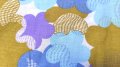 70's●ふわふわ花雲と刺し子風（はぎれ）