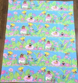 画像4: ドイツビンテージ◆みつばちマーヤ（青系はぎれ）