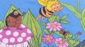 ドイツビンテージ◆みつばちマーヤ（青系はぎれ）
