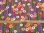 画像2: 70's カラフルお花と茎？のライン(大きめハギレ) (2)