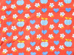 画像3: 70's リンゴ・ハート・お花（はぎれ）