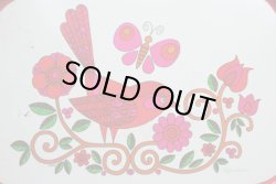 画像2: 70's 花鳥蝶のトレイ