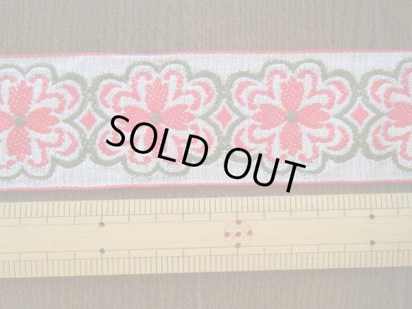 画像2: 【49ｃｍ】赤とモスグリーンの花