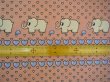 画像2: ゾウとハートがいっぱいの生地（はぎれ）
